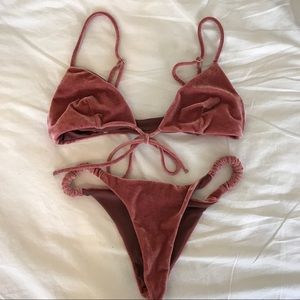 Pink Velvet Bikini
